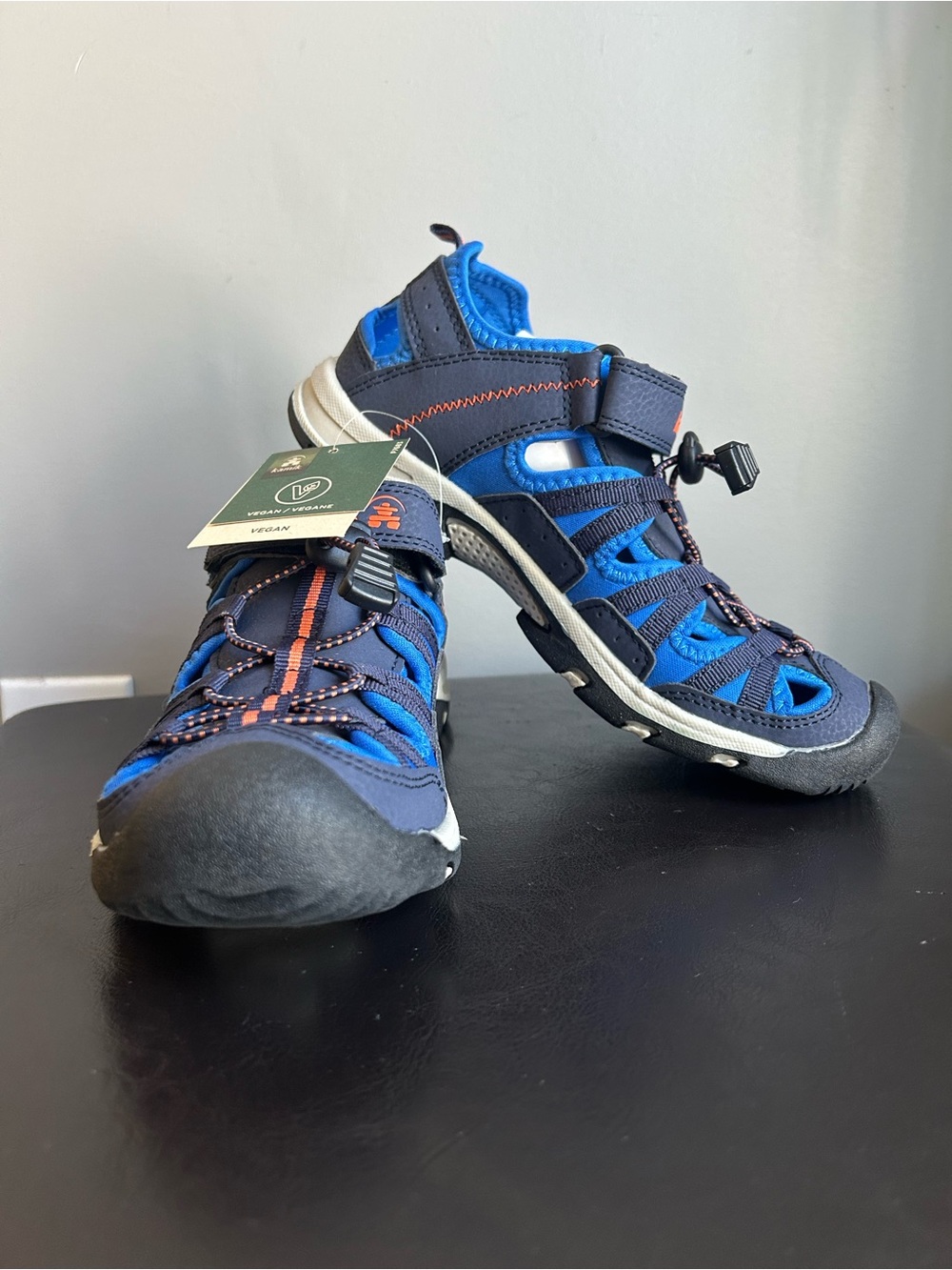 Kamik Kids Blue Outdoor ‘Wildcat’ Sandal with Closed-Toe Design